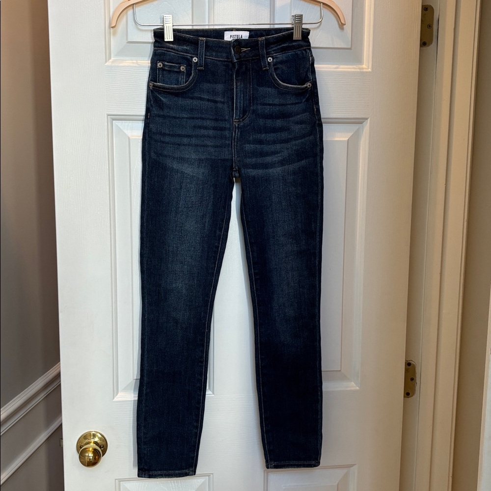 Pistola Aline High Rise Skinny Crop Jeans Lincoln Wash Size 24 Worn Once